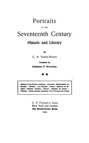 Cover of: Portraits of the seventeenth century: historic and literary.