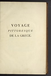 Cover of: Voyage pittoresque de la Grèce