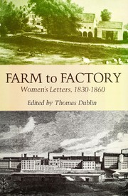 Cover of: Farm to Factory: Women's Letters 1830-1860