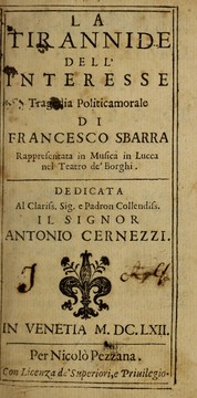 Cover of: La tirannide dell' interesse by Francesco Sbarra