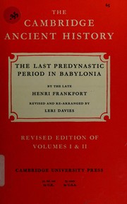 Cover of: The last predynastic period in Babylonia