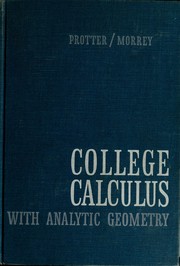Cover of: College calculus: with analytic geometry