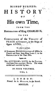 Cover of: Bishop Burnet's History of his own time.