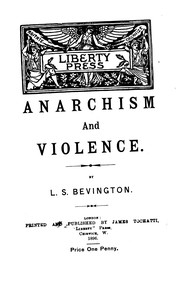 Cover of: Anarchism and Violence