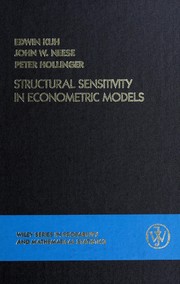 Cover of: Structural sensitivity in econometric models