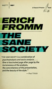 Cover of: The sane society by Erich Fromm