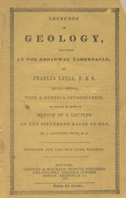 Cover of: Lectures on geology: delivered at the Broadway tabernacle, in the city of New-York
