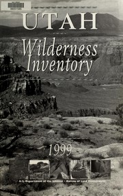Cover of: Utah wilderness inventory by United States. Bureau of Land Management