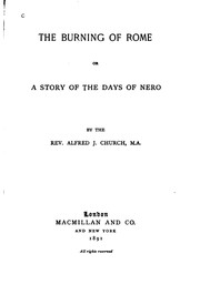 Cover of: The Burning of Rome: Or, a Story of the Days of Nero