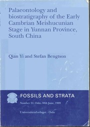 Cover of: Palaeontology and biostratigraphy of the Early Cambrian Meishucunian stage in Yunnan Province, South China by Qian Yi