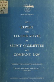 Cover of: Report on co-operatives by Ontario. Legislative Assembly. Select Committee on Company Law