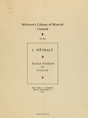 Cover of: Scale-studies for violin