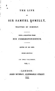 Cover of: The life of Sir Samuel Romilly