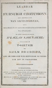 Cover of: Leabhar na h'Urnuigh Choitchionn, agus frithealaidh nan sacramaidean by Church of England
