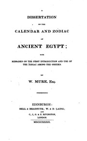 Cover of: A Dissertation on the Calendar and Zodiac of Ancient Egypt: With Remarks on the First ...