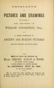 Cover of: Catalogue of pictures and drawings, the property of the trustees of William Angersein, Esq by Christie, Manson & Woods Ltd.