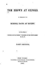 Cover of: Tom Brown at Oxford: A Sequel to School Days at Rugby