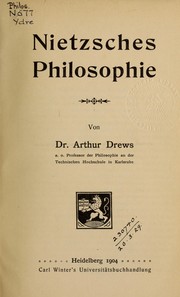 Cover of: Nietzsches Philosophie
