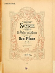 Cover of: Sonate (e moll) für Violine und Klavier, Opus 27