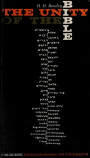 Cover of: The unity of the Bible