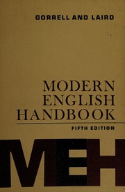 Cover of: Modern English handbook by Robert M. Gorrell