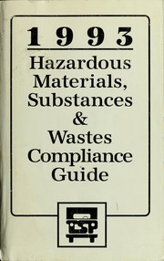 Cover of: 1993/94 hazardous materials, substances & wastes compliance guide by 