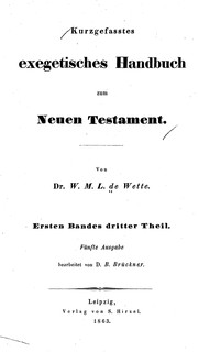Cover of: Kurze Erklärung des Evangeliums und der Briefe Johannis