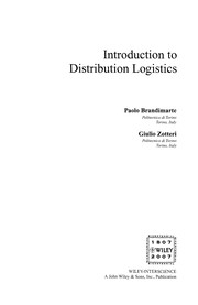 Cover of: Introduction to distribution logistics by Paolo Brandimarte