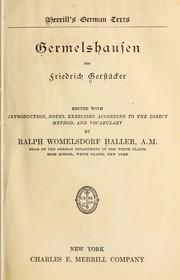 Cover of: Germelshausen von Friedrich Gerstäcker