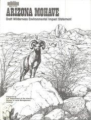 Cover of: Proposed wilderness program for the Arizona Mohave wilderness areas: Greenlee, Maricopa, Mohave, Pima, Pinal, and Yavapai counties, Arizona and Grant County, New Mexico : draft environmental impact statement