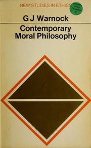 Cover of: Contemporary moral philosophy