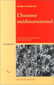 Cover of: L'Homme unidimensionnel by Marcuse