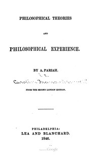 Cover of: Philosophical theories and philosophical experience