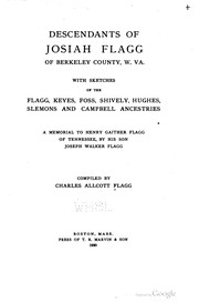 Cover of: Descendants of Josiah Flagg of Berkeley County, W. Va. by Charles Allcott Flagg