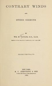Cover of: Contrary winds and other sermons