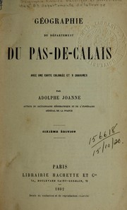 Cover of: Géographie du département du Pas-de-Calais.