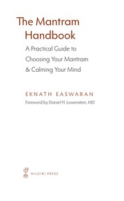 Cover of: The mantram handbook by Eknath Easwaran, Easwaran Eknath