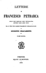 Cover of: Lettere di Francesco Petrarca: delle cose familiari libri ventiquattro ...