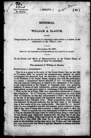 Memorial of William A. Slacum by William A. Slacum