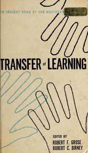 Transfer of learning by Robert F. Grose