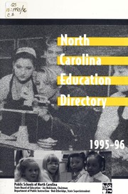 Cover of: North Carolina education directory