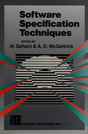 Cover of: Software specification techniques