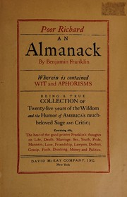 Cover of: Poor Richard: an almanack
