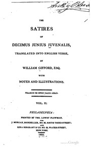 Cover of: The satires of Decimus Junius Juvenalis