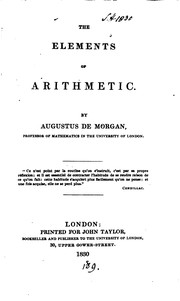 Cover of: The elements of arithmetic