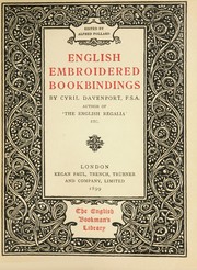 Cover of: English embroidered bookbindings by Cyril Davenport