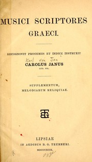 Cover of: Musici scriptores graeci