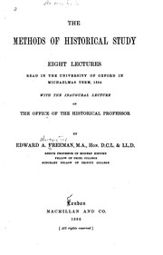 Cover of: The methods of historical study