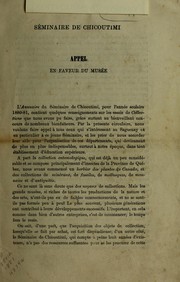 Cover of: Seminaire de Chicoutimi : Appel en faveur du Musee