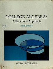 Cover of: College algebra by Mervin Laverne Keedy